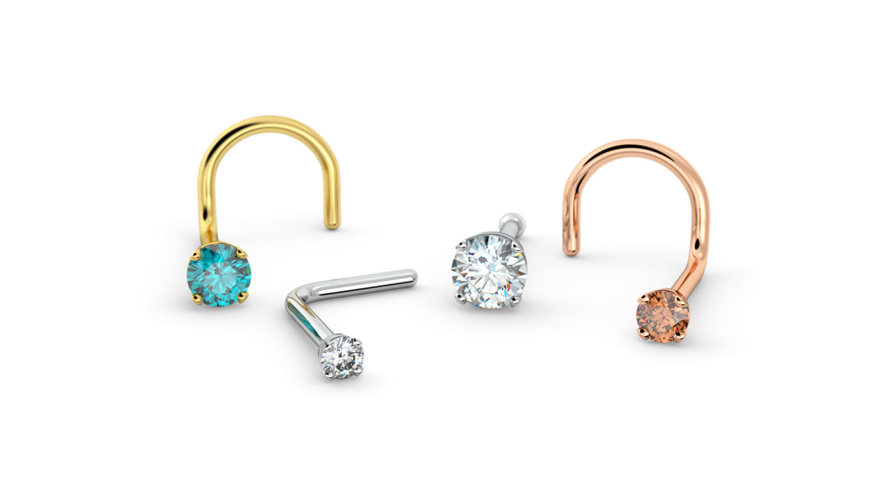 Diamond Nose Rings | Diamond Nose Piercing Jewelry | FreshTrends